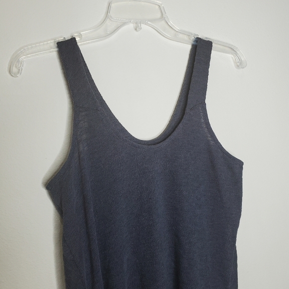 Prana Whisper Charvoal Gray Scoop Neck Knit Yoga Tank Top - Picture 5 of 10